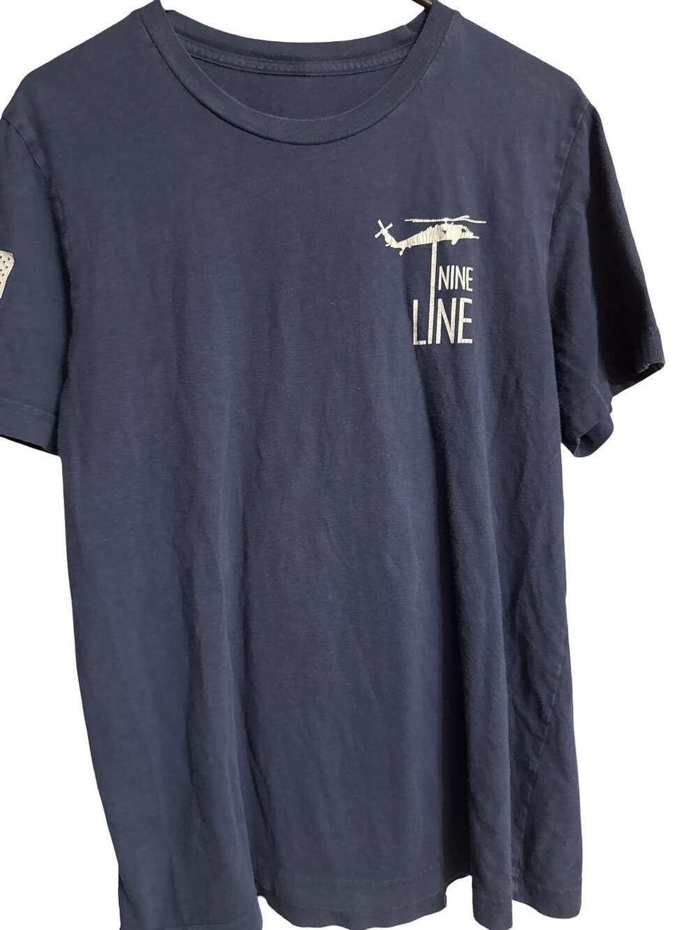 Nine Line Land of the Free Because of the Brave T-Shirt Navy Blue Graphic Tee